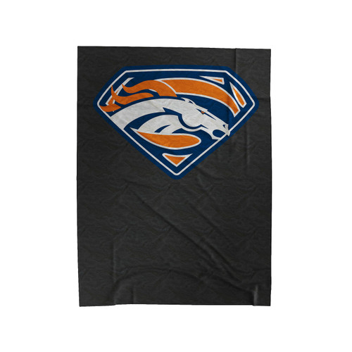 Denver Broncos Superman Logo Velveteen Blanket