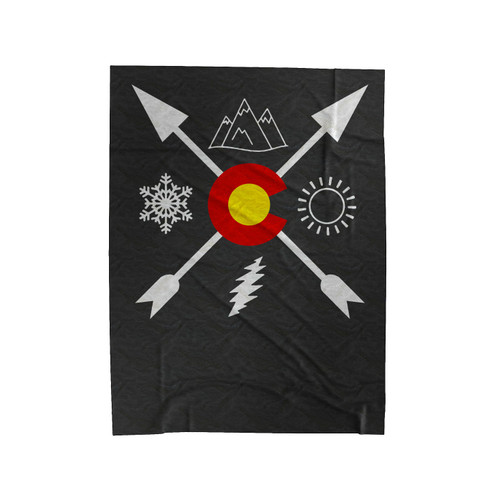 Denver, Colorado Dead And Grateful Directional Velveteen Blanket