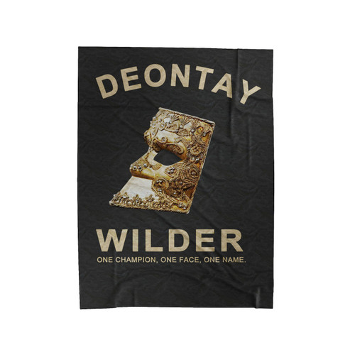Deontay Wilder One Champion Face And Name Velveteen Blanket