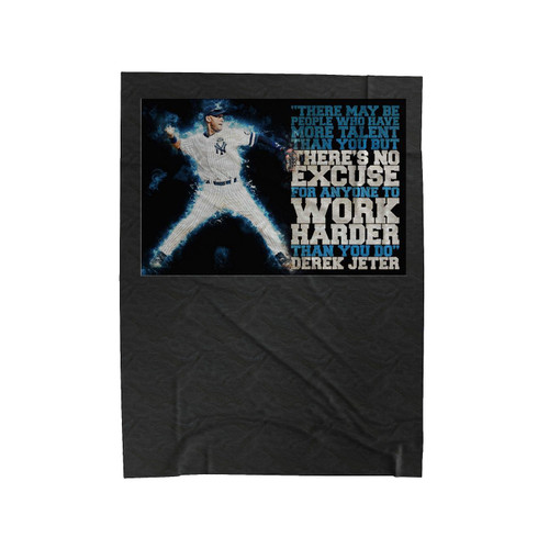 Derek Jeter Illustration Derek Jeter Poster Derek Jeter Yankees Velveteen Blanket