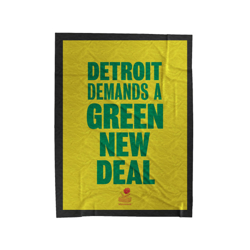 Detroit Dsa's Task Force On A Green New Deal Velveteen Blanket