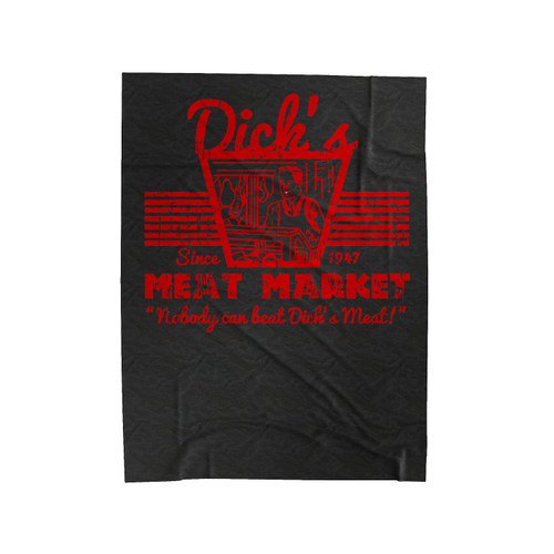 Dick's Meat Market Funny Velveteen Blanket