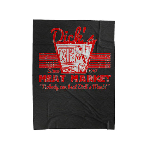 Dicks Meat Market Velveteen Blanket