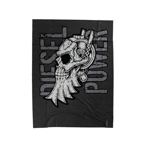 Diesel Power Stacked Skull Velveteen Blanket