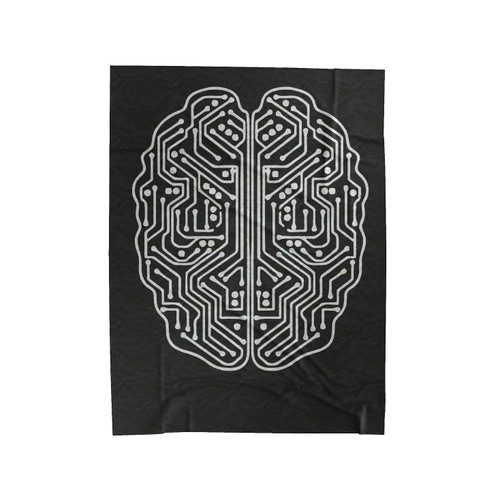 Digital Brain Mind Hacker Programmer Velveteen Blanket