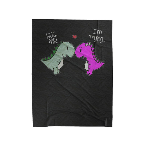 Dino Love Hug Me Velveteen Blanket