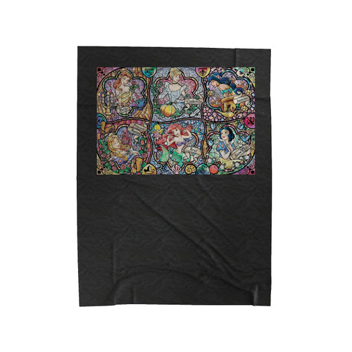 Disney All Princess Cartoon Cute Velveteen Blanket