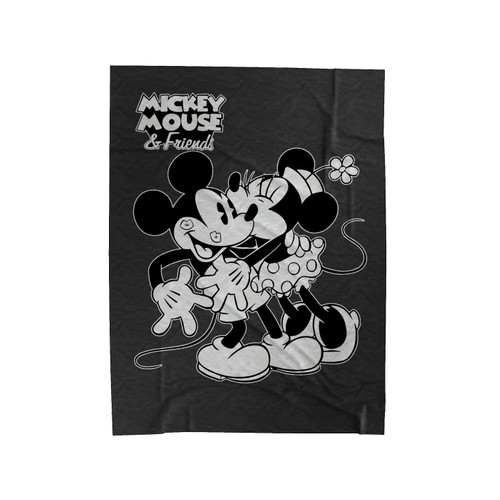 Disney Mickey Minnie Mouse Hug Love 1 Velveteen Blanket