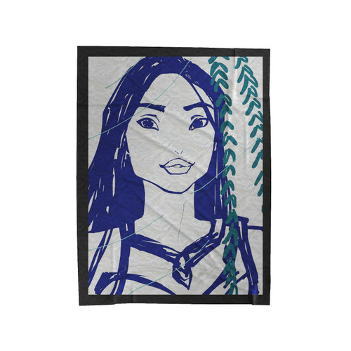 Disney Pocahontas Face 2 Velveteen Blanket