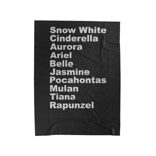 Disney Princess Names Shirt Velveteen Blanket