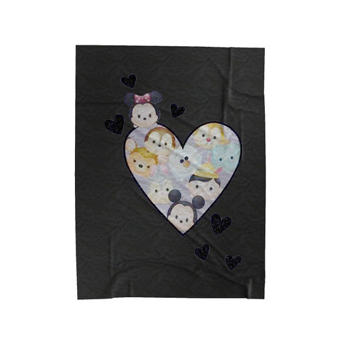 Disney Tsum Tsum Stacks Hearts Velveteen Blanket