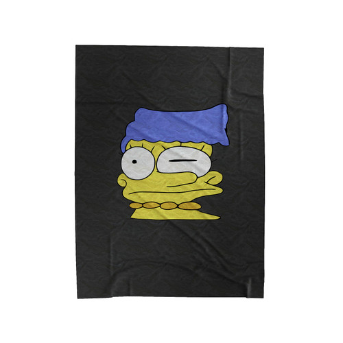 Distorted Marge Simpson Velveteen Blanket