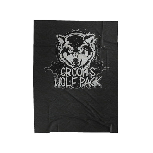 Distressed Groom's Wolf Pack Velveteen Blanket