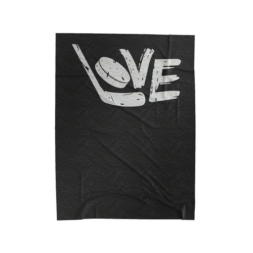 Distressed Love Hockey Jersey Hockey Stick Puck Ice Rink Sports Hockey Velveteen Blanket