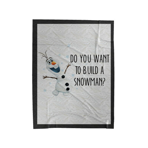 Do You Want To Build A Snowman Quote Velveteen Blanket