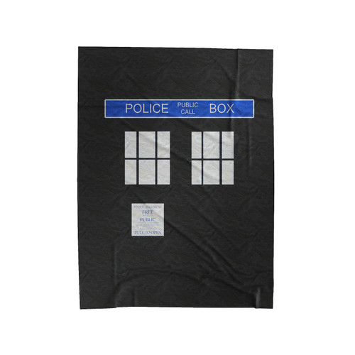 Doctor Who Blue Box Tardis Velveteen Blanket