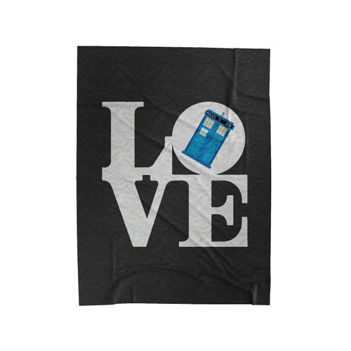 Doctor Who Tardis Love Velveteen Blanket