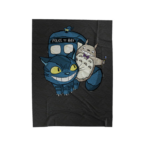Doctor Who Totoro My Doctor Totowho Mashup My Neighbor Totoro Velveteen Blanket