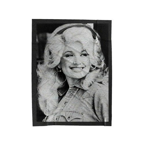 Dolly Parton Face Smiling Velveteen Blanket