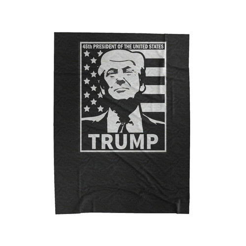 Donald Trump 45Th President Velveteen Blanket