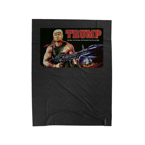 Donald Trump Trump As Rambo Velveteen Blanket