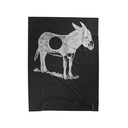 Donkey Ass Hole Velveteen Blanket