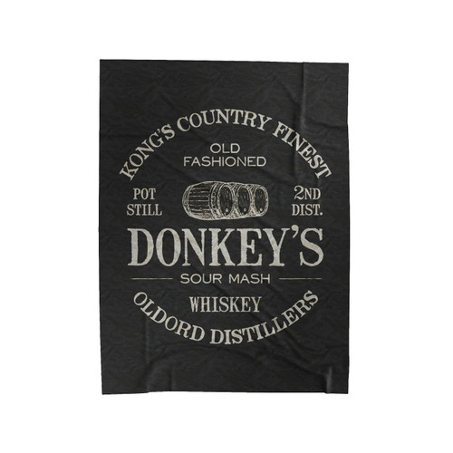 Donkey Kongs Finest Whiskey Velveteen Blanket