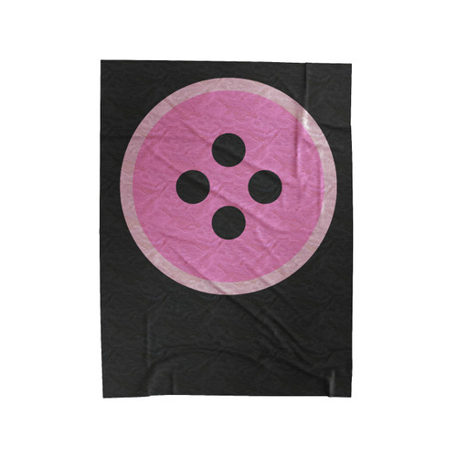 Dot Button Pink Velveteen Blanket