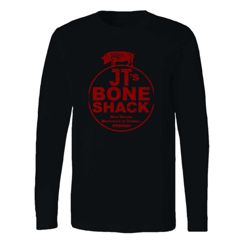 This classic fit jts bone shack texas bbq long sleeve shirt is casually elegant and very comfortable. With fine quality print to make one stand out, it's a perfect fit for every occasion.