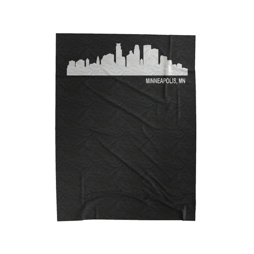 Downtown Skyline Minneapolis Velveteen Blanket