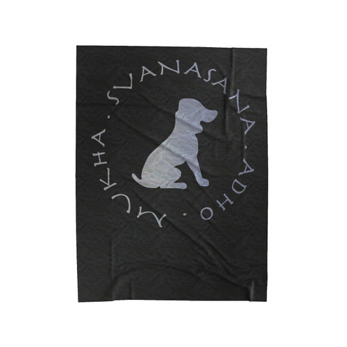 Downward Facing Dog Sanskrit Father's Day Velveteen Blanket