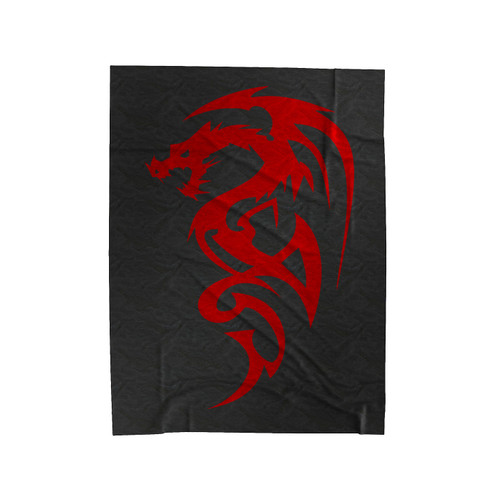 Dragon Tribal Animal Tattoo Velveteen Blanket
