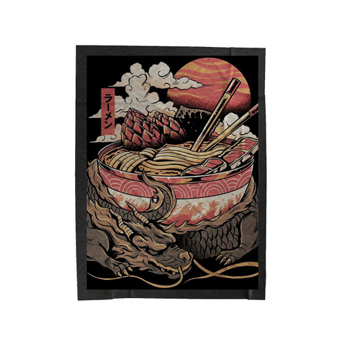 Dragon's Ramen Art Velveteen Blanket