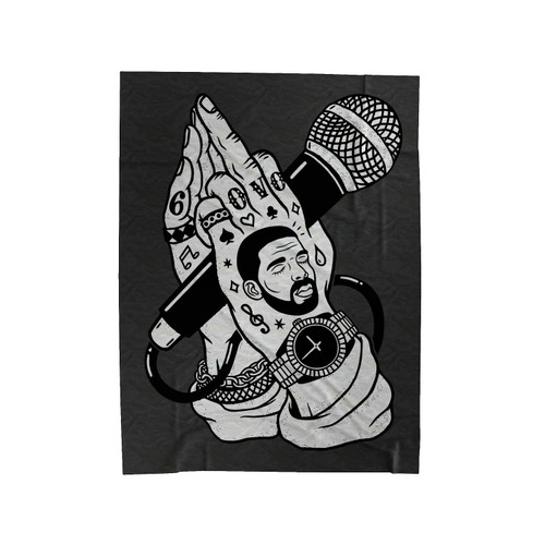 Drake Hand Singer Rap Art Velveteen Blanket