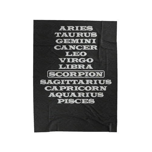 Drake Scorpion Astrology Velveteen Blanket