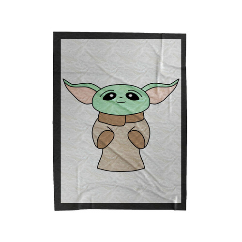 Draw Baby Yoda Velveteen Blanket