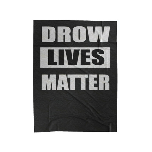 Drow Lives Matter D20 Gamer Dungeons And Dragons Rpg Dice Velveteen Blanket