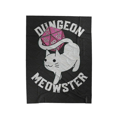 Dungeon Meowster Nerdy Funny D&D Gamer Velveteen Blanket