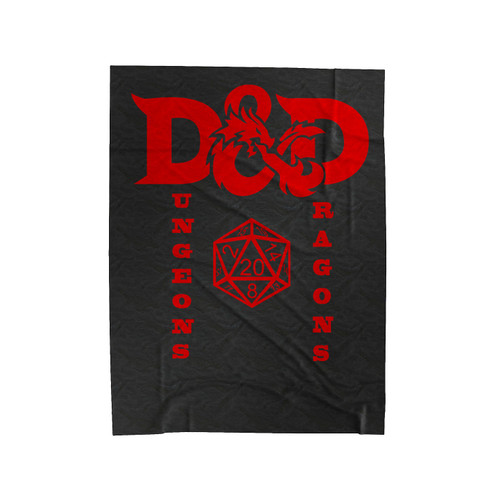 Dungeons & Dragons Logo And Dice Rpg Role Playing Game Velveteen Blanket
