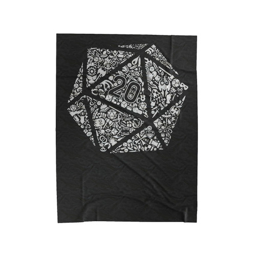Dungeons And Dragons Dice Velveteen Blanket