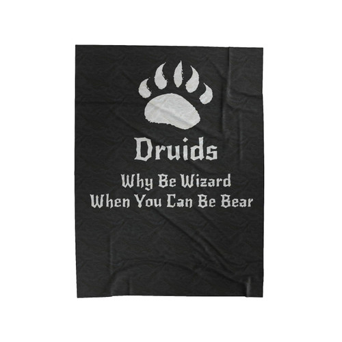 Dungeons And Dragons Inspired Druids Why Be Wizard Velveteen Blanket