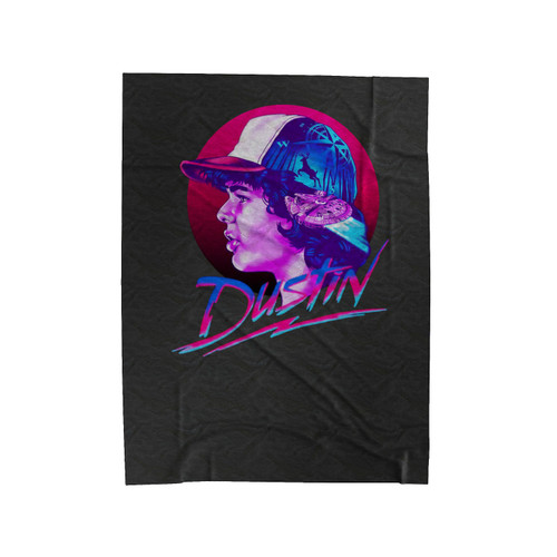 Dustin Stranger Things 80's Style Velveteen Blanket