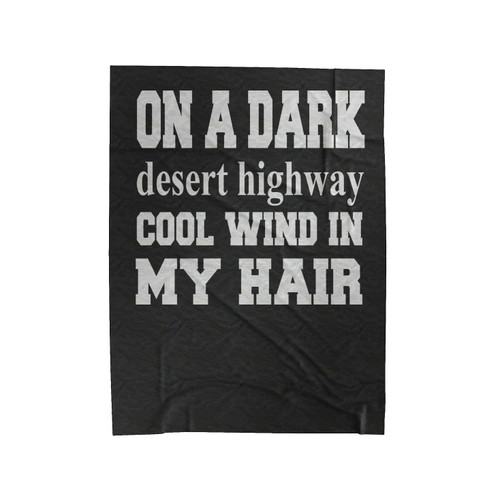 Eagles Band On A Dark Desert Velveteen Blanket