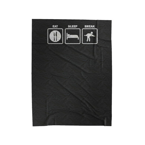 Eat Sleep Break Billiards Humorous Funny Pool 8Ball Gift For Pool Pool Player Velveteen Blanket
