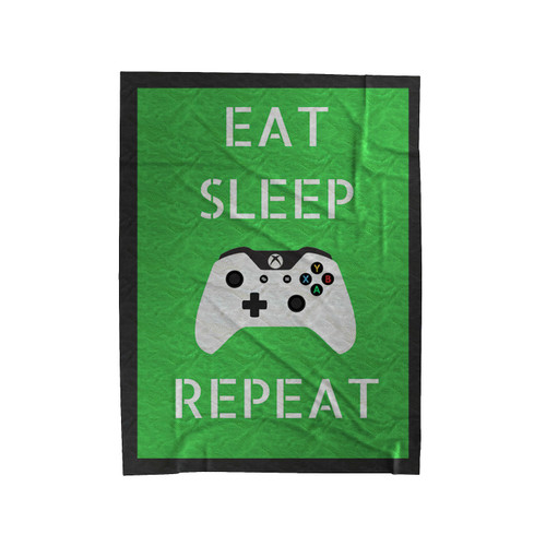 Eat Sleep Game Repeat Velveteen Blanket