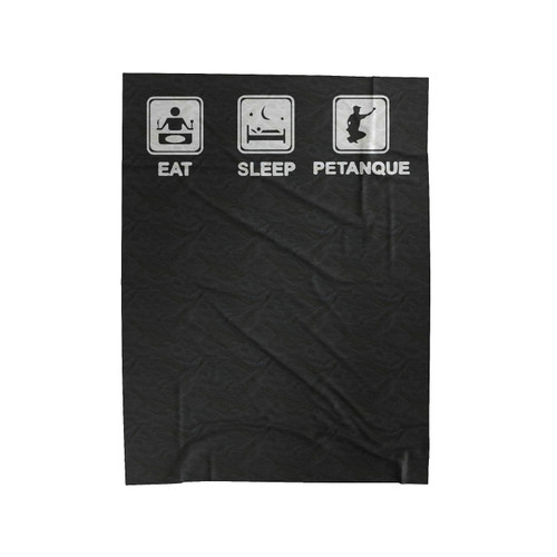 Eat Sleep Petanque Velveteen Blanket