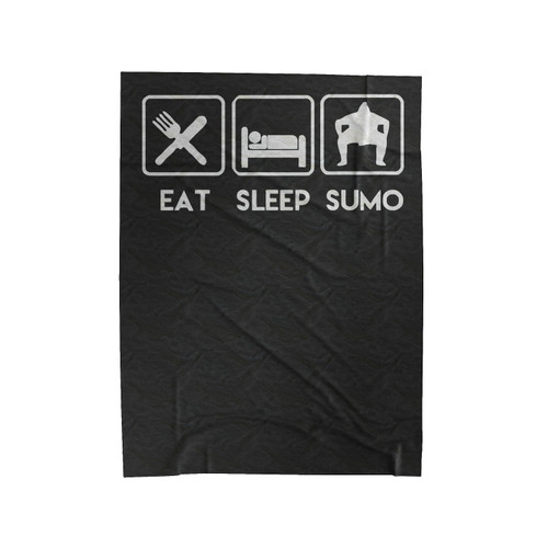 Eat Sleep Sumo Velveteen Blanket