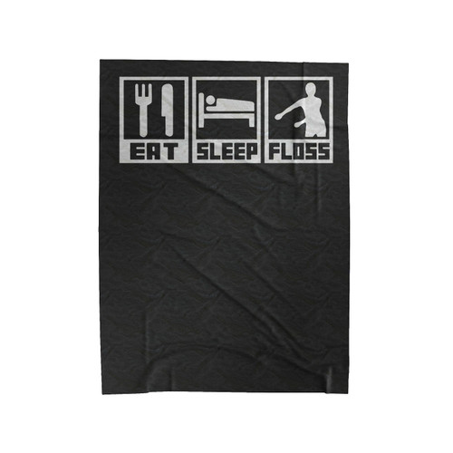 Eat, Sleep, Floss Velveteen Blanket