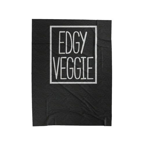 Edgy Veggie In Frame Veggie Lover Vegan Vegetarian Velveteen Blanket