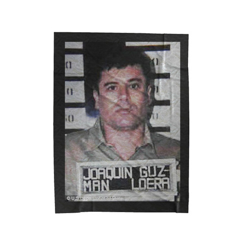 El Chapo Mugshot Velveteen Blanket
